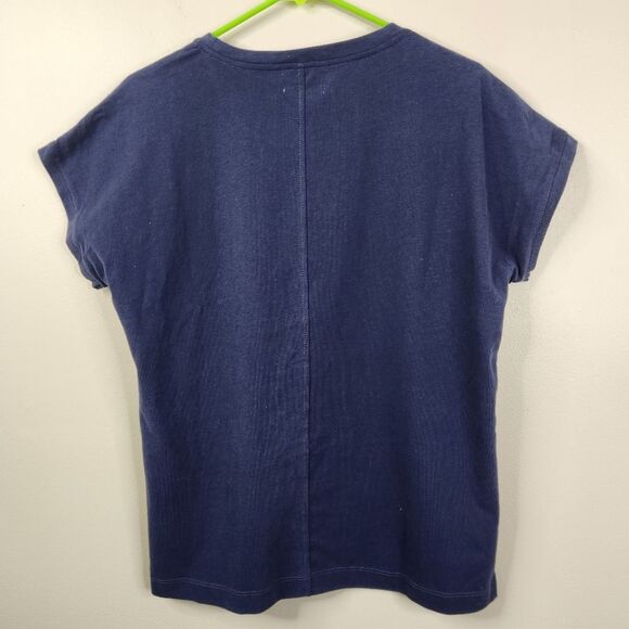 Carbon 2 Cobalt Mens Cap Sleeve Solid Print Minimalist Tee Medium - Picture 2 of 4